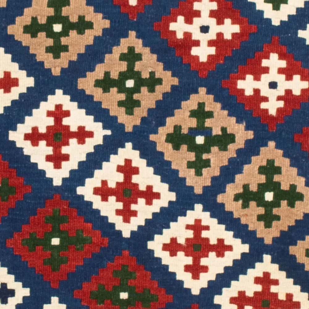 Kelimteppe - Orientalsk square - 103 x 100 cm - mørkeblå