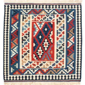 Kelimteppe - Orientalsk square - 103 x 103 cm - blå