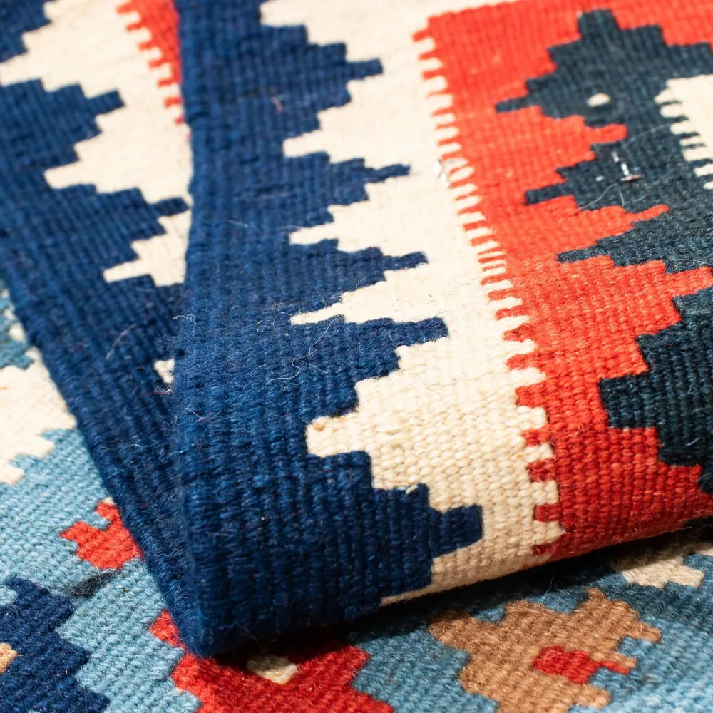 Kelimteppe - Orientalsk square - 104 x 100 cm - flerfarget