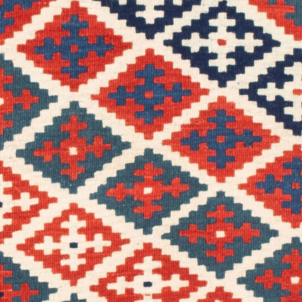 Kelimteppe - Orientalsk square - 104 x 100 cm - flerfarget