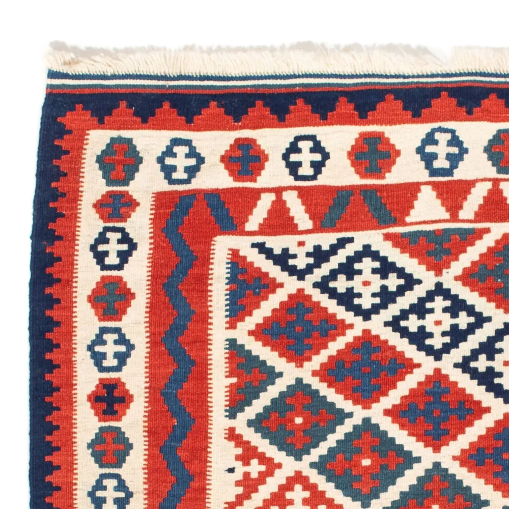 Kelimteppe - Orientalsk square - 104 x 100 cm - flerfarget