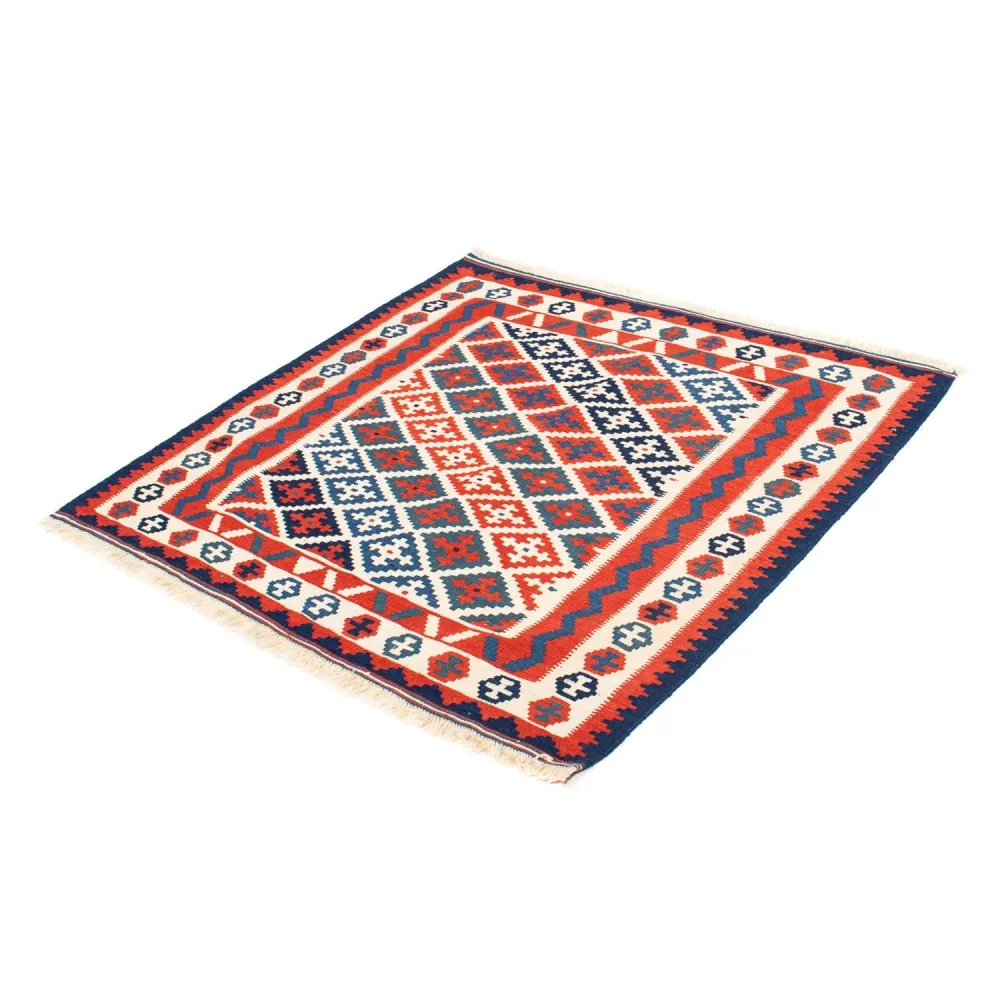 Kelimteppe - Orientalsk square - 104 x 100 cm - flerfarget