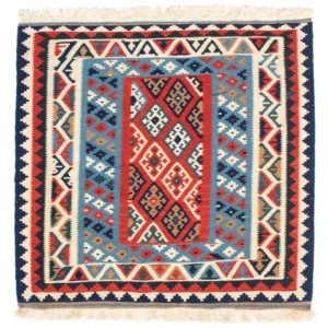 Kelimteppe - Orientalsk square - 104 x 100 cm - flerfarget