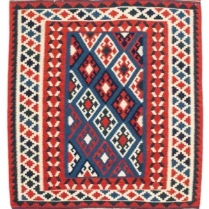Kelimteppe - Orientalsk square - 104 x 100 cm - mørkeblå