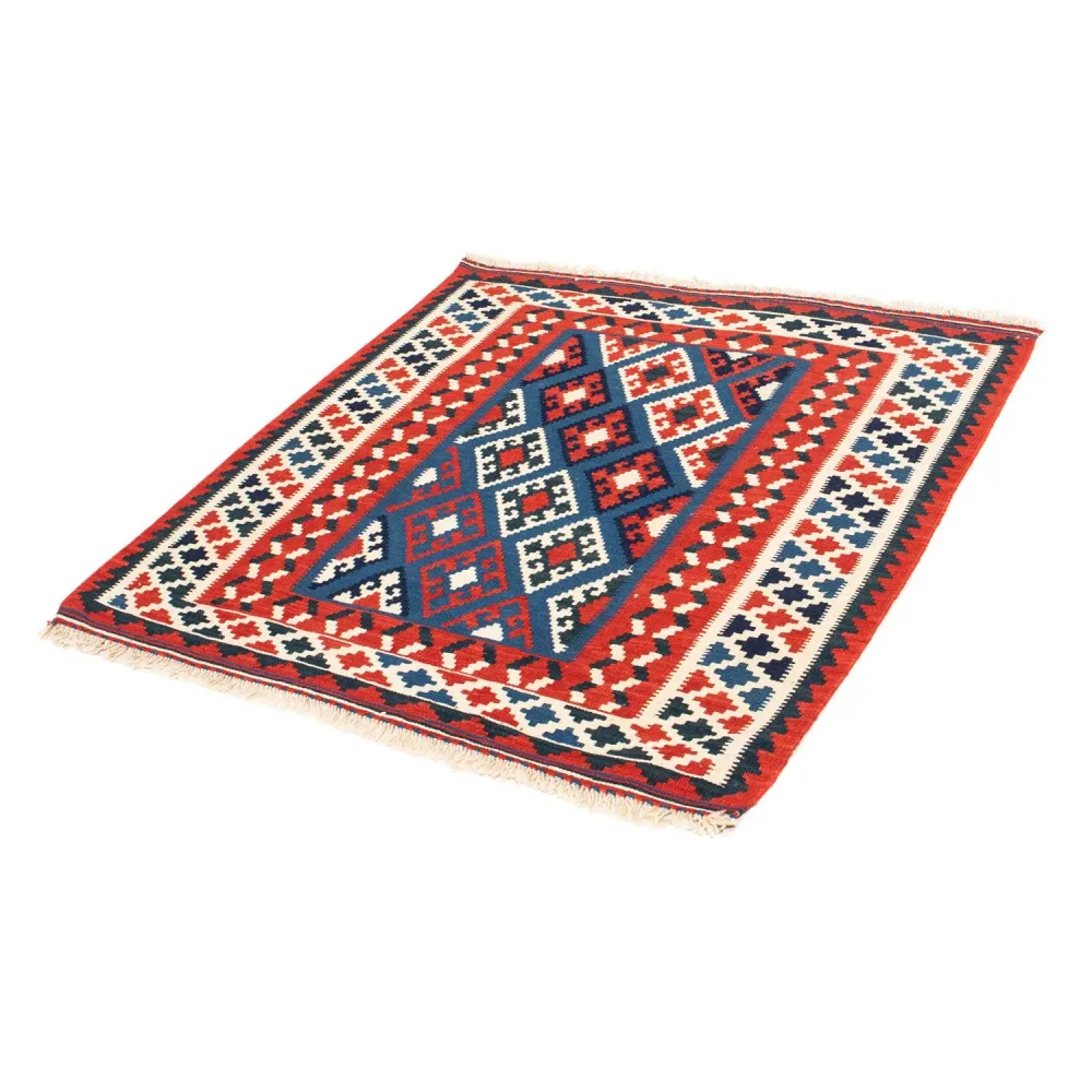 Kelimteppe - Orientalsk square - 104 x 100 cm - mørkeblå