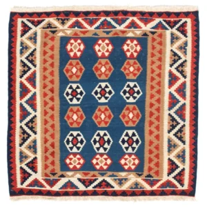 Kelimteppe - Orientalsk square - 104 x 102 cm - blå