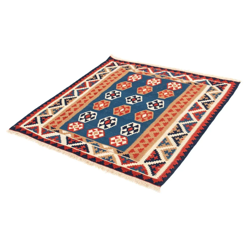 Kelimteppe - Orientalsk square - 104 x 102 cm - blå