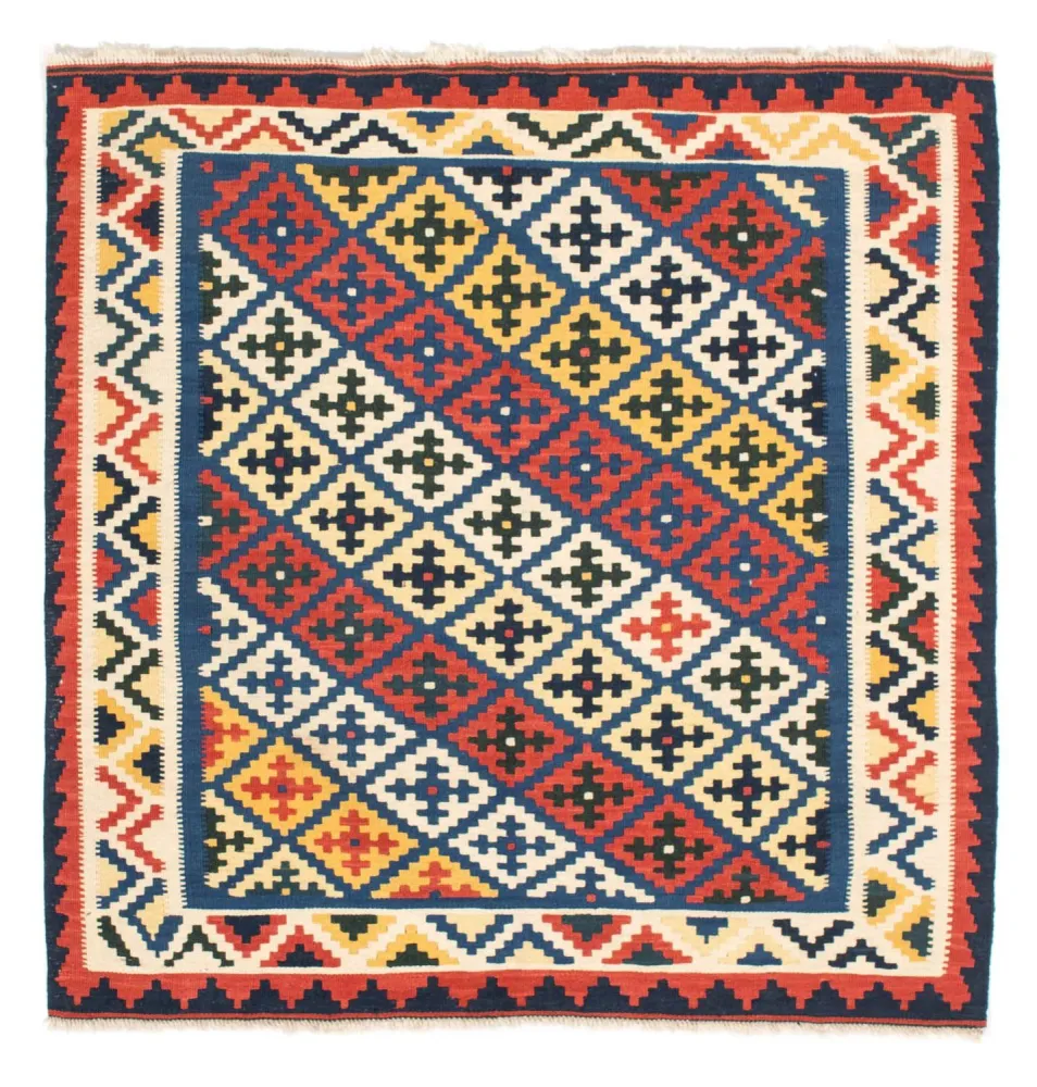 Kelimteppe - Orientalsk square - 104 x 102 cm - blå