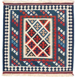 Kelimteppe - Orientalsk square - 104 x 103 cm - blå