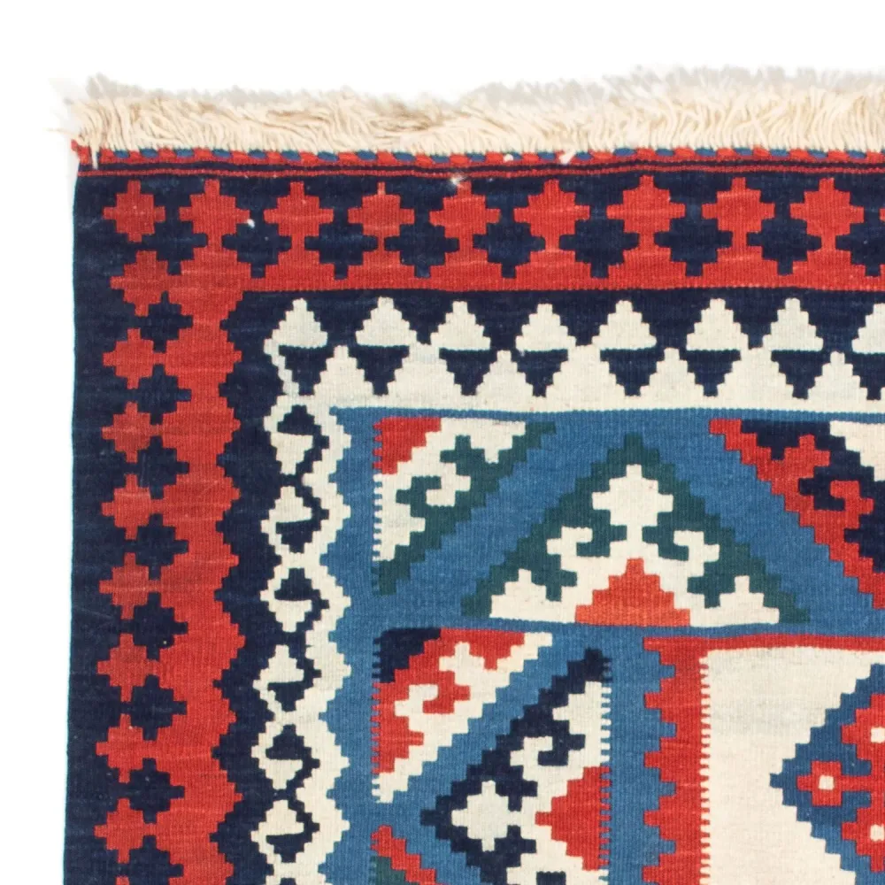 Kelimteppe - Orientalsk square - 104 x 103 cm - mørkeblå