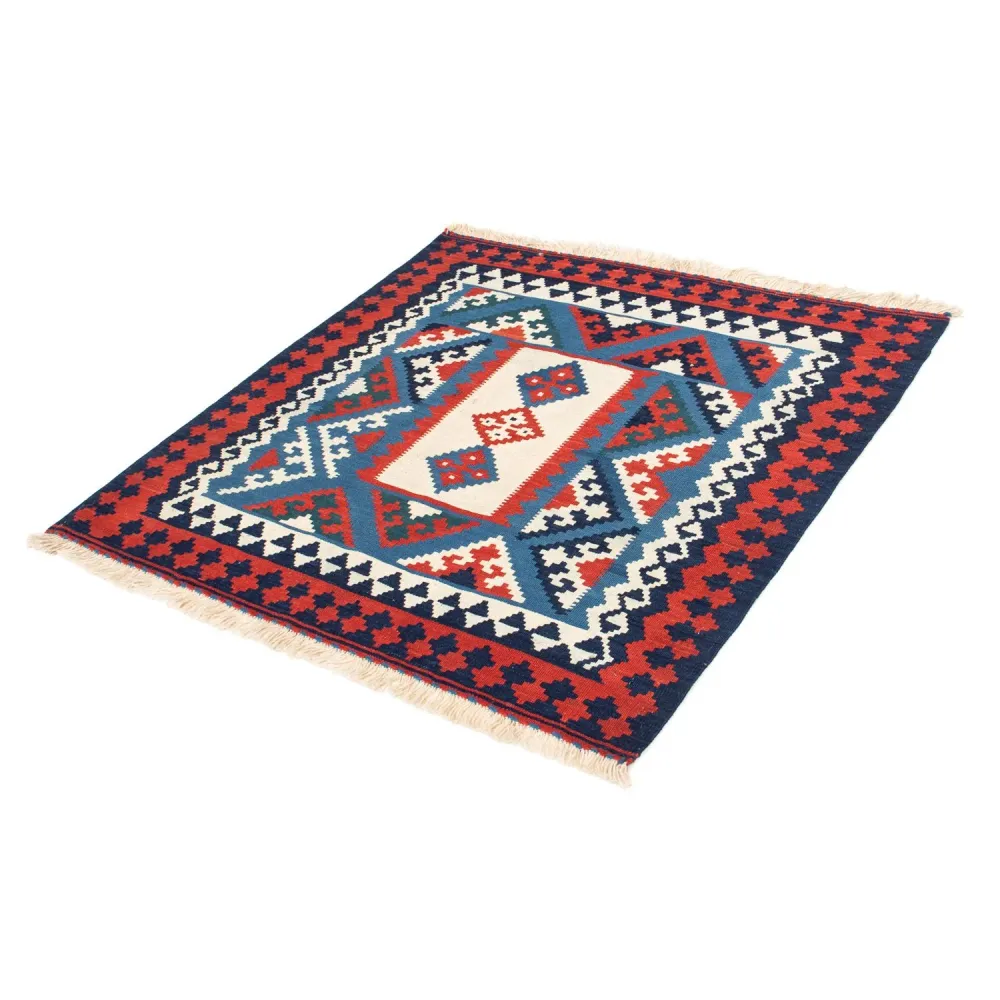 Kelimteppe - Orientalsk square - 104 x 103 cm - mørkeblå