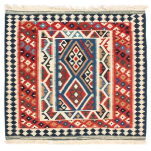 Kelimteppe - Orientalsk square - 104 x 99 cm - rød