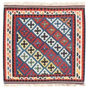Kelimteppe - Orientalsk square - 104 x 97 cm - blå