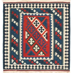 Kelimteppe - Orientalsk square - 105 x 102 cm - flerfarget