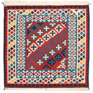 Kelimteppe - Orientalsk square - 105 x 103 cm - rød