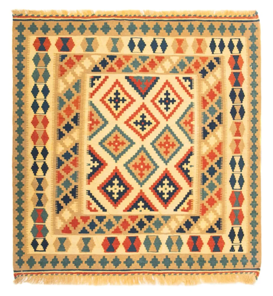 Kelimteppe - Orientalsk square - 105 x 103 cm - flerfarget
