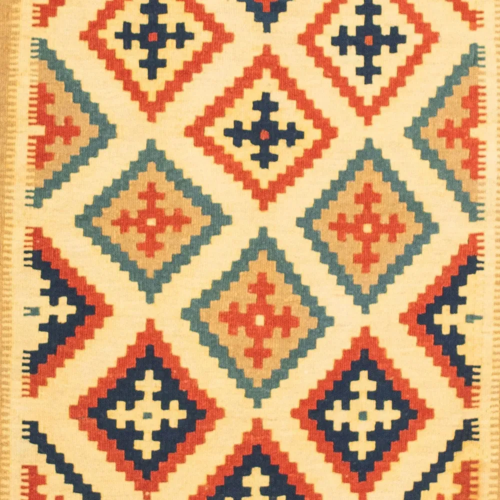 Kelimteppe - Orientalsk square - 105 x 103 cm - flerfarget