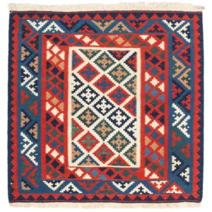 Kelimteppe - Orientalsk square - 105 x 104 cm - flerfarget