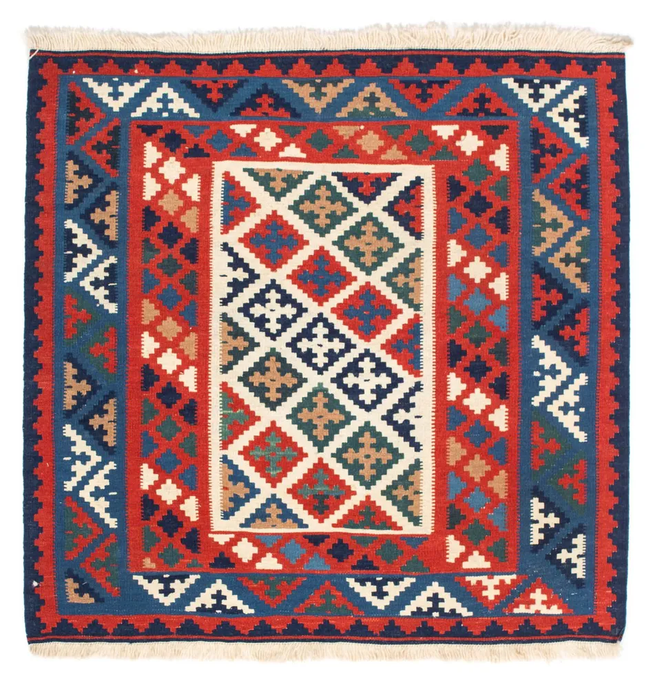 Kelimteppe - Orientalsk square - 105 x 104 cm - flerfarget