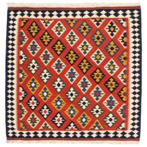 Kelimteppe - Orientalsk square - 106 x 103 cm - rød