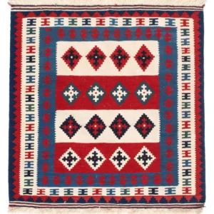 Kelimteppe - Orientalsk square - 106 x 103 cm - blå