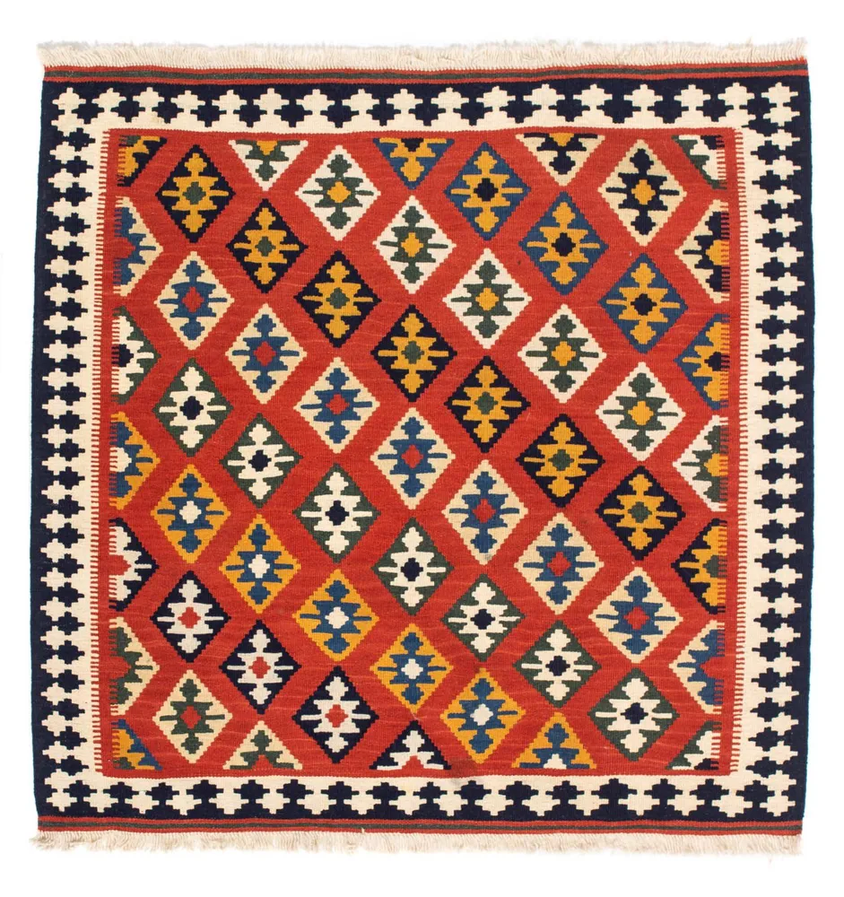Kelimteppe - Orientalsk square - 106 x 103 cm - rød