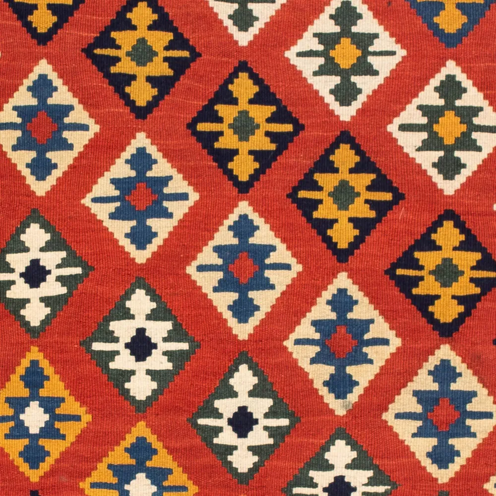 Kelimteppe - Orientalsk square - 106 x 103 cm - rød