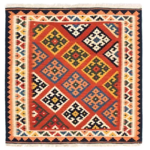 Kelimteppe - Orientalsk square - 106 x 104 cm - rød