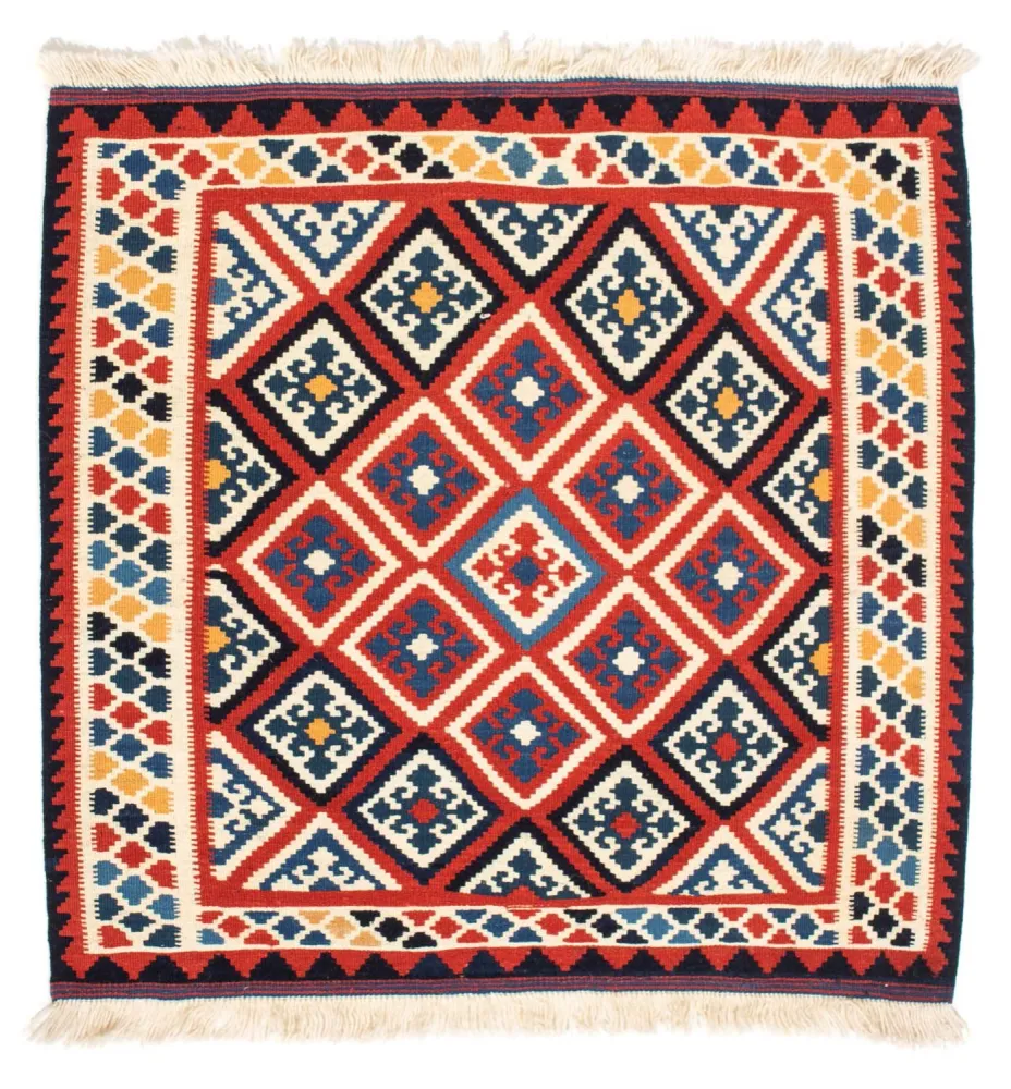 Kelimteppe - Orientalsk square - 106 x 105 cm - rød