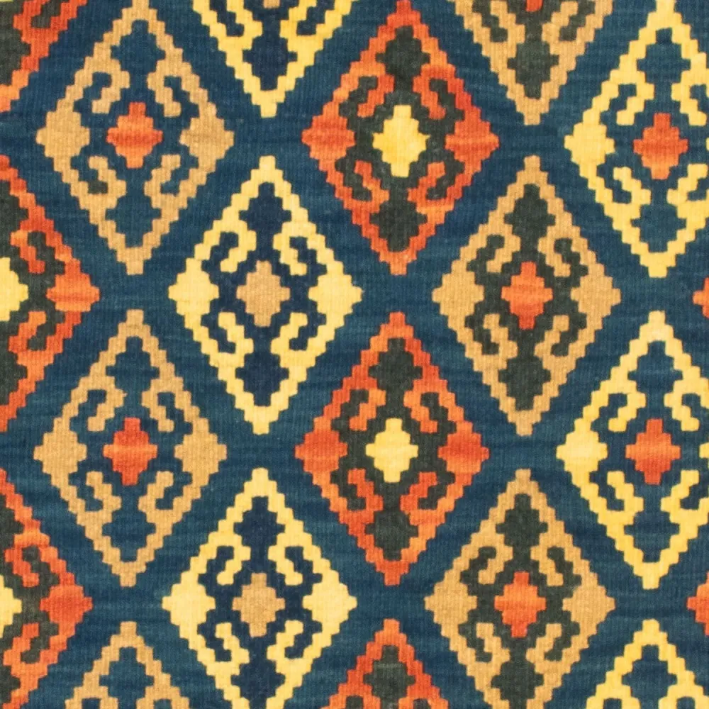 Kelimteppe - Orientalsk square - 107 x 100 cm - mørkeblå