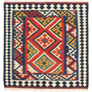 Kelimteppe - Orientalsk square - 107 x 103 cm - rød