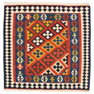 Kelimteppe - Orientalsk square - 107 x 105 cm - rød
