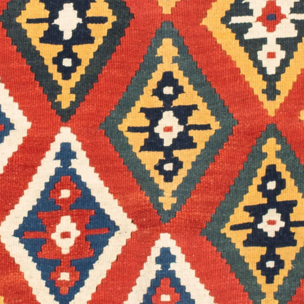 Kelimteppe - Orientalsk square - 108 x 104 cm - oransje