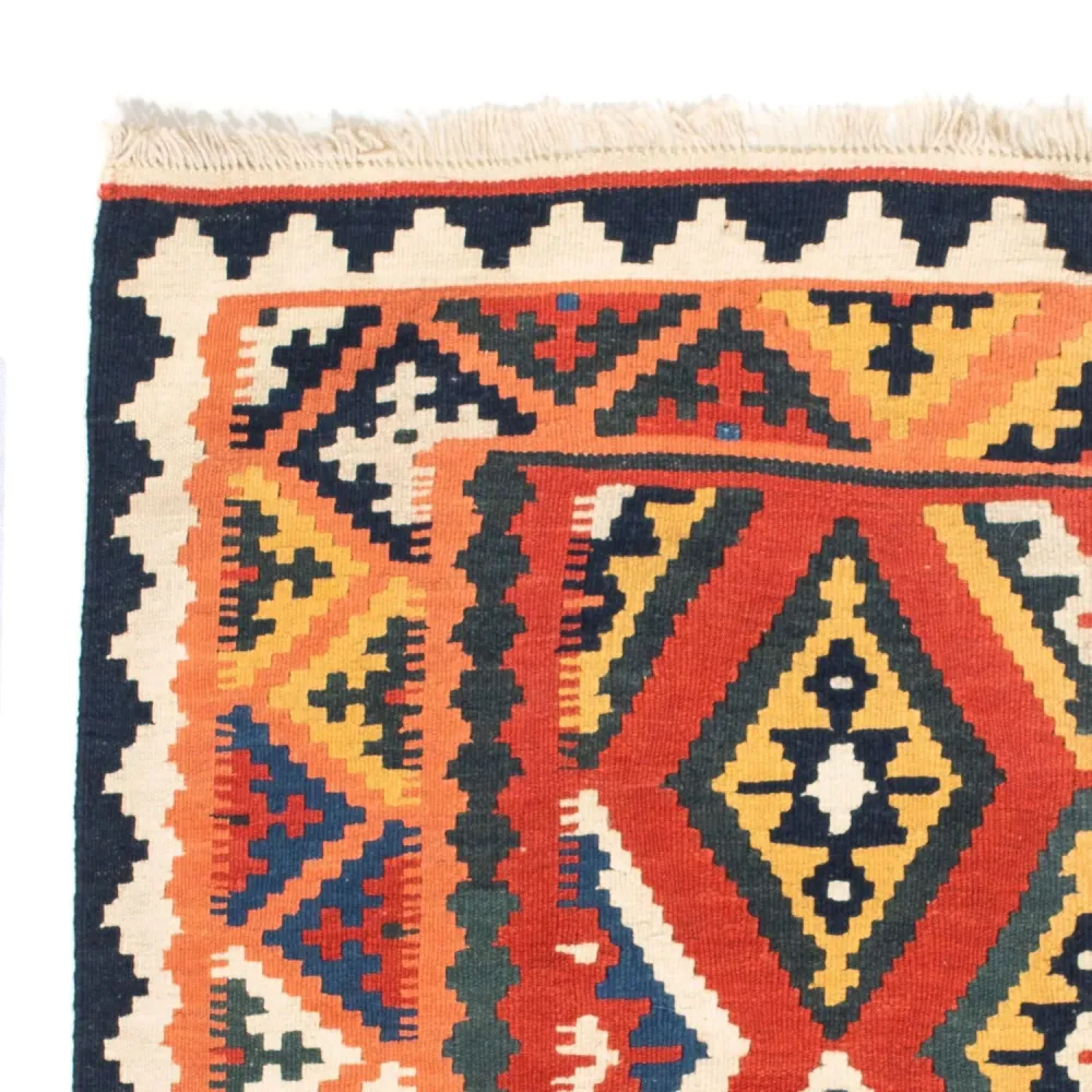 Kelimteppe - Orientalsk square - 108 x 104 cm - oransje