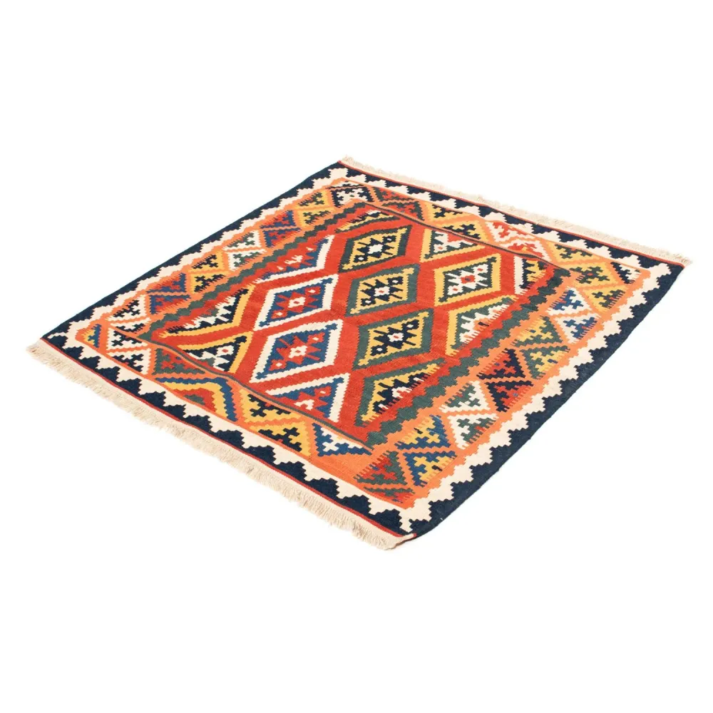 Kelimteppe - Orientalsk square - 108 x 104 cm - oransje