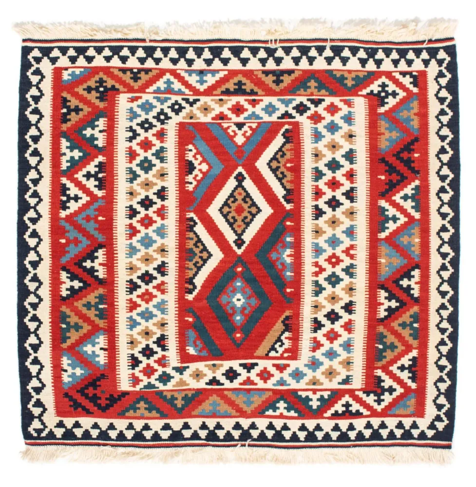 Kelimteppe - Orientalsk square - 108 x 105 cm - rød