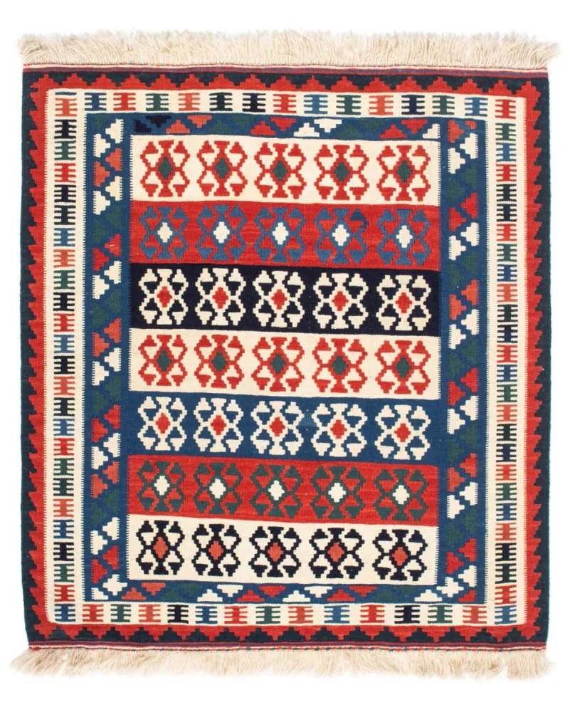 Kelimteppe - Orientalsk square - 110 x 100 cm - blå