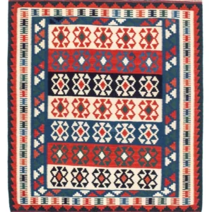 Kelimteppe - Orientalsk square - 110 x 100 cm - blå