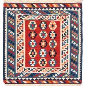 Kelimteppe - Orientalsk square - 110 x 105 cm - blå