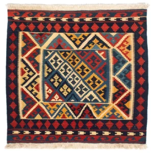 Kelimteppe - Orientalsk square - 110 x 109 cm - rød