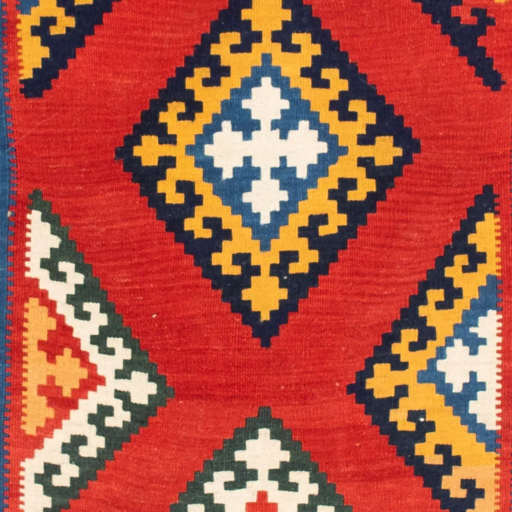 Kelimteppe - Orientalsk square - 113 x 110 cm - rød