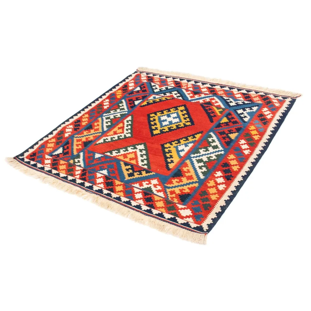 Kelimteppe - Orientalsk square - 113 x 110 cm - rød