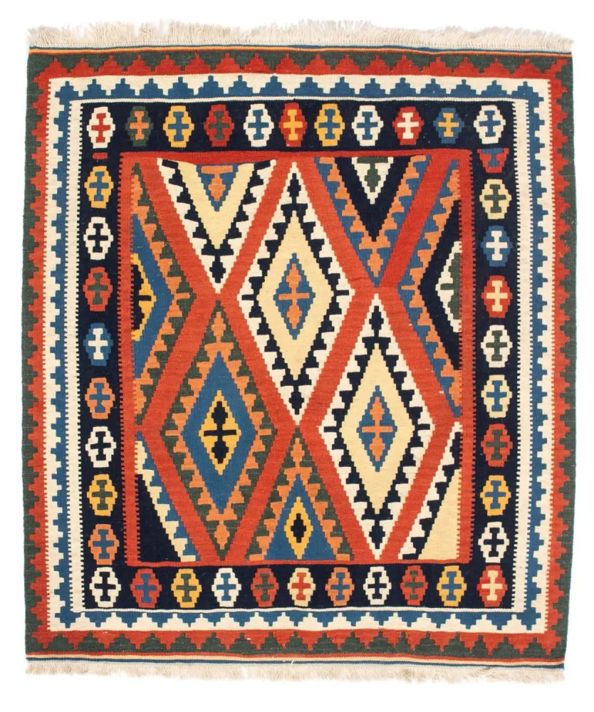 Kelimteppe - Orientalsk square - 114 x 102 cm - rød