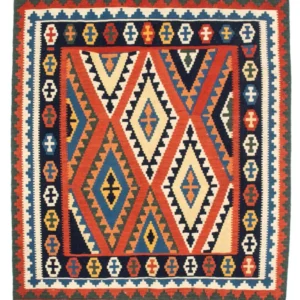 Kelimteppe - Orientalsk square - 114 x 102 cm - rød