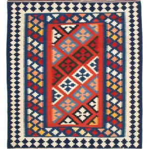 Kelimteppe - Orientalsk square - 118 x 102 cm - blå