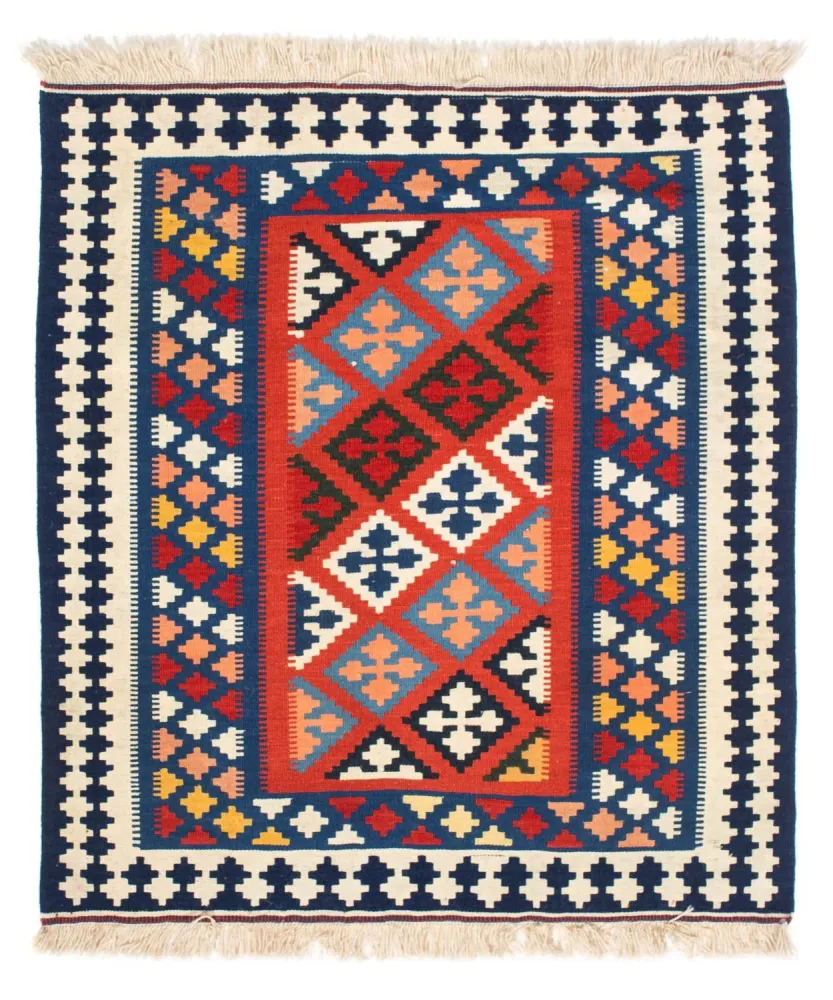 Kelimteppe - Orientalsk square - 118 x 102 cm - blå
