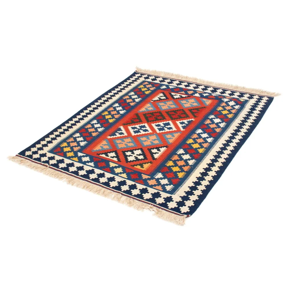 Kelimteppe - Orientalsk square - 118 x 102 cm - blå