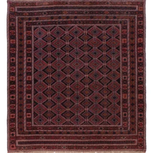 Kelimteppe - Orientalsk square - 170 x 159 cm - mørk rød