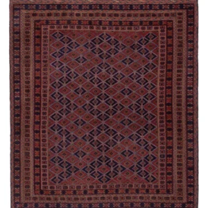 Kelimteppe - Orientalsk square - 183 x 157 cm - mørk rød