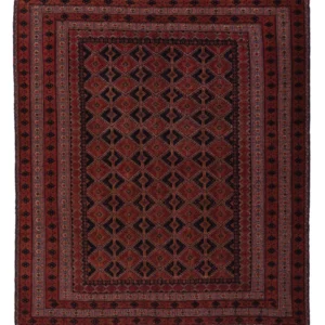 Kelimteppe - Orientalsk square - 185 x 160 cm - mørk rød